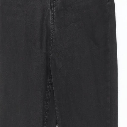 New Look Womens Black Cotton Skinny Jeans Size 6 Regular Zip