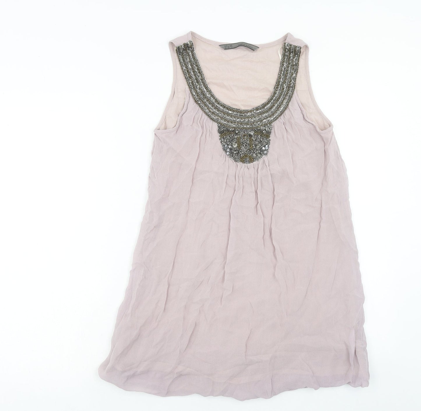 Womens UK Size XS Zara Purple Basic Tank