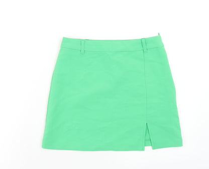 Primark Womens Green Polyester Mini Skirt Size 6 Zip