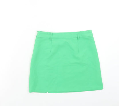 Primark Womens Green Polyester Mini Skirt Size 6 Zip