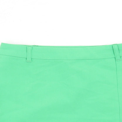 Primark Womens Green Polyester Mini Skirt Size 6 Zip