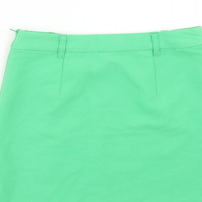 Primark Womens Green Polyester Mini Skirt Size 6 Zip