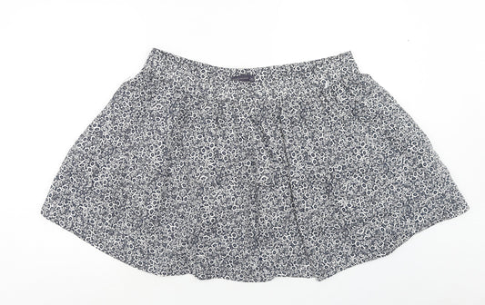Marks and Spencer Womens Blue Floral Cotton Skater Skirt Size 20