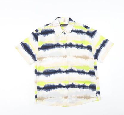 Womens UK Size 6 Marks and Spencer Multicoloured Basic Button-Up