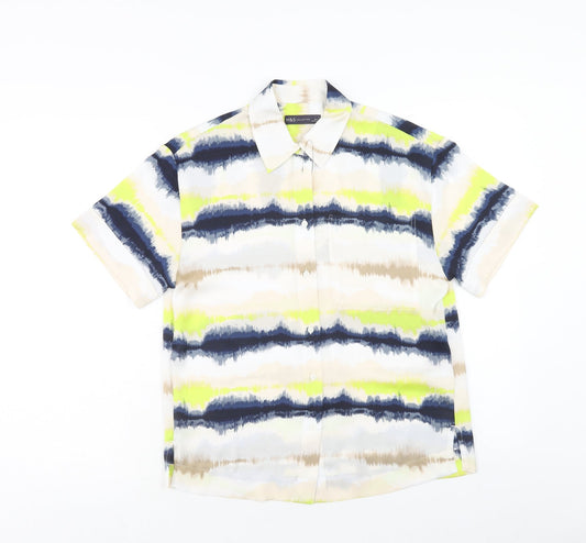 Womens UK Size 6 Marks and Spencer Multicoloured Basic Button-Up