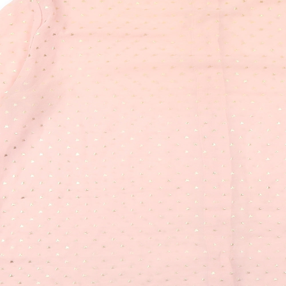Womens UK Size 10 Louche Pink Basic Button-Up