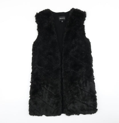 Womens UK Size S Stradivarius Black Gilet