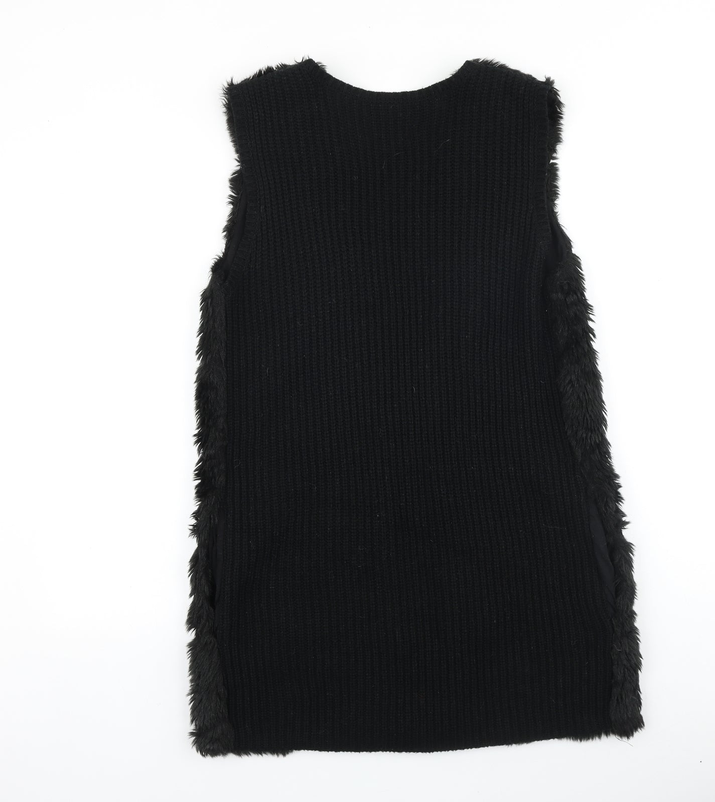 Womens UK Size S Stradivarius Black Gilet