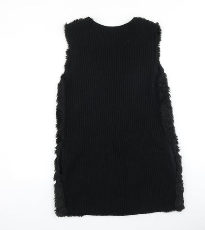 Womens UK Size S Stradivarius Black Gilet