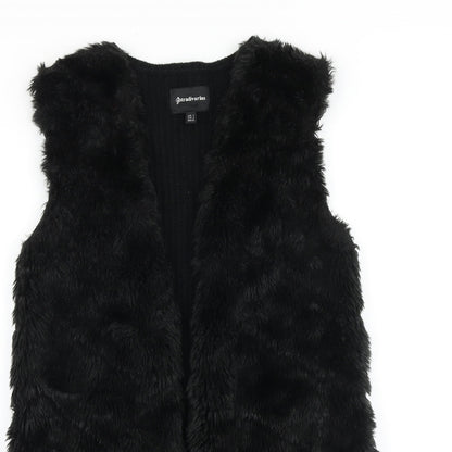 Womens UK Size S Stradivarius Black Gilet