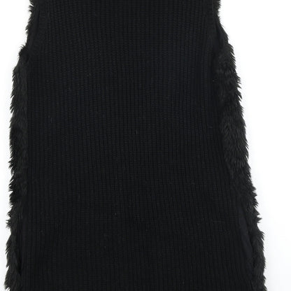 Womens UK Size S Stradivarius Black Gilet