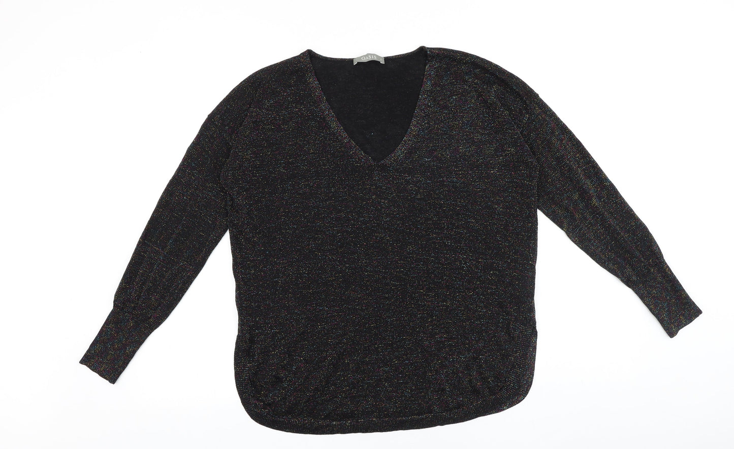 Womens UK Size S Oasis Black Pullover Jumper