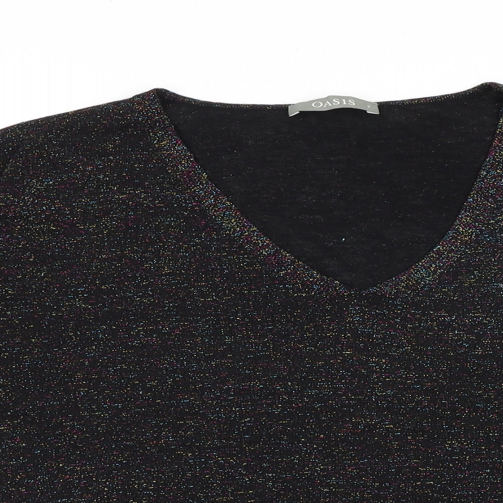 Womens UK Size S Oasis Black Pullover Jumper