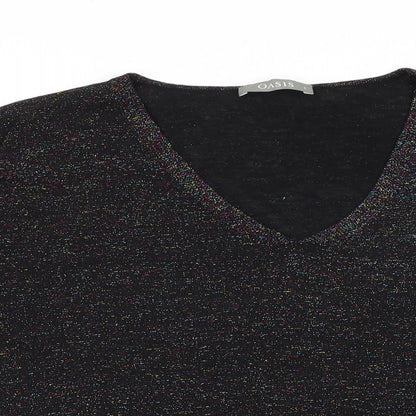 Womens UK Size S Oasis Black Pullover Jumper