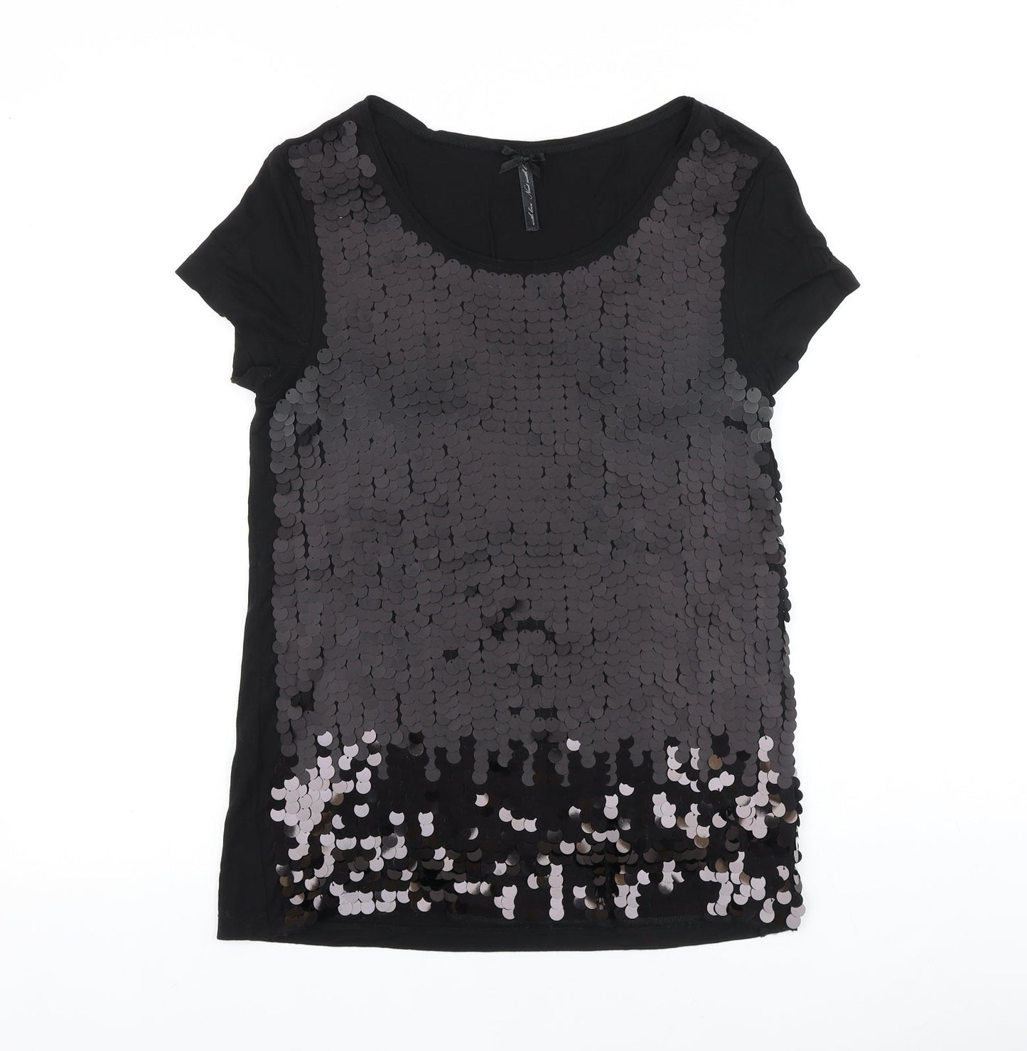 Womens UK Size 10 NEXT Black Basic T-Shirt