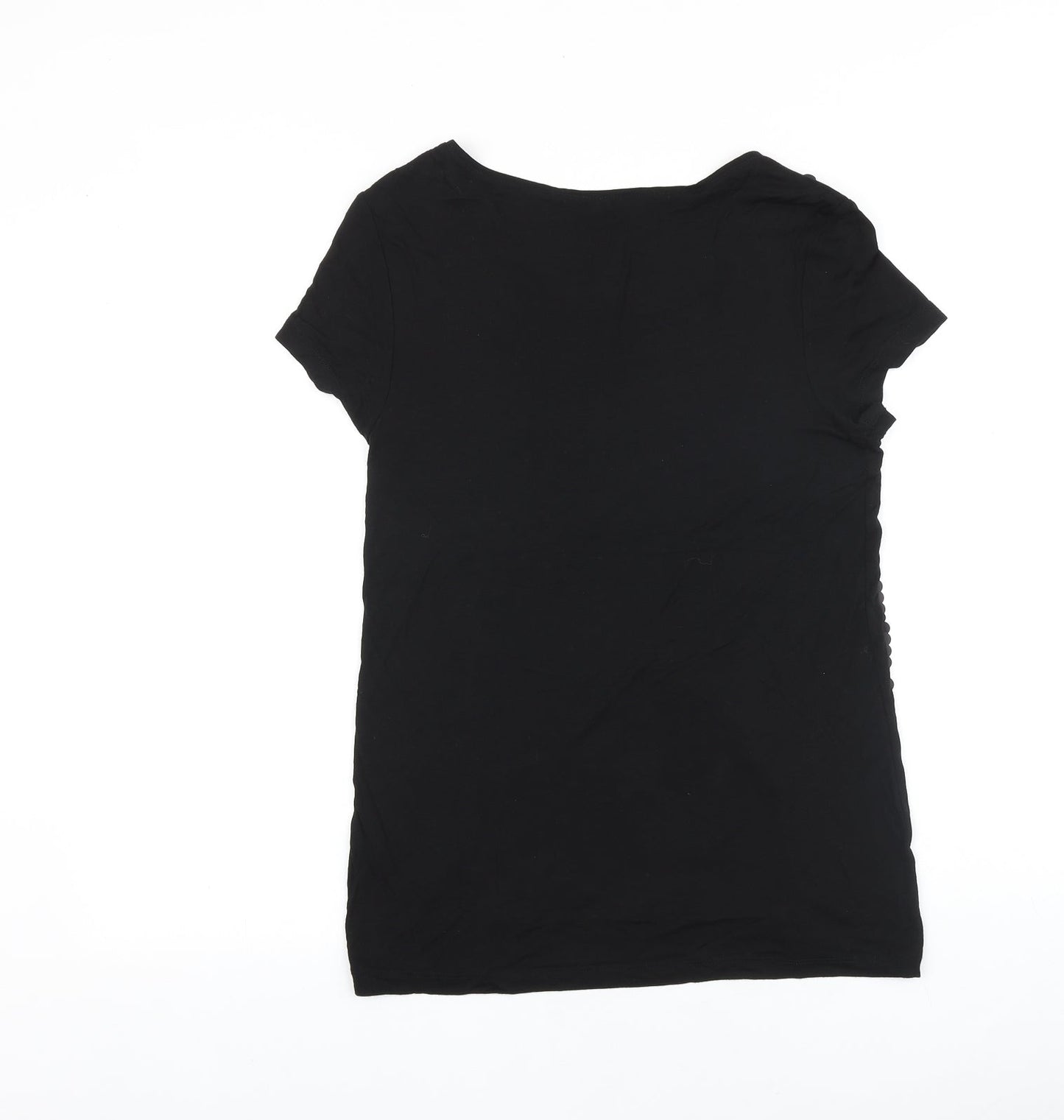 Womens UK Size 10 NEXT Black Basic T-Shirt