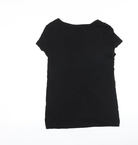 Womens UK Size 10 NEXT Black Basic T-Shirt
