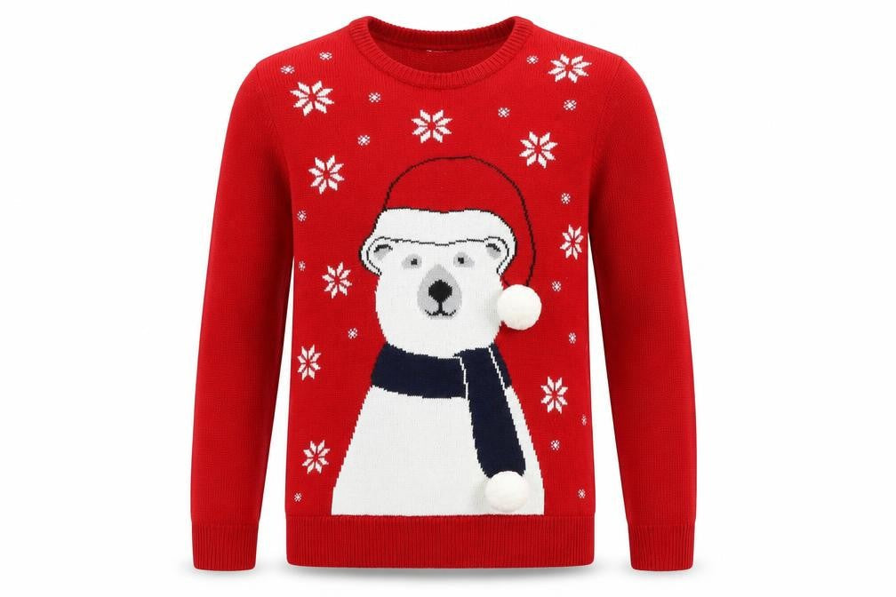 Mens UK Size S Preworn Red Pullover Jumper
