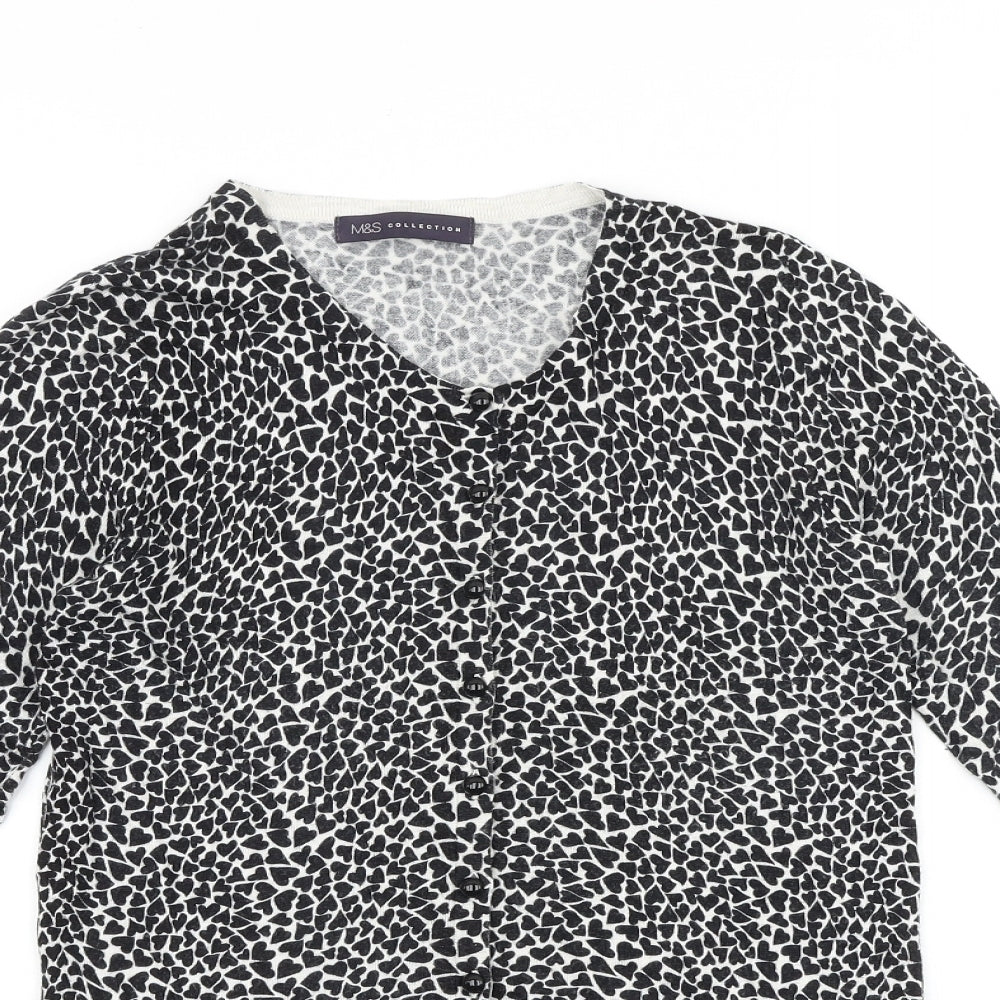 Womens UK Size 8 Marks and Spencer Black Cardigan Jumper