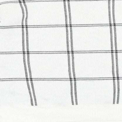 New Look Womens White Check 100% Cotton Pullover Sweatshirt Size S Pullover