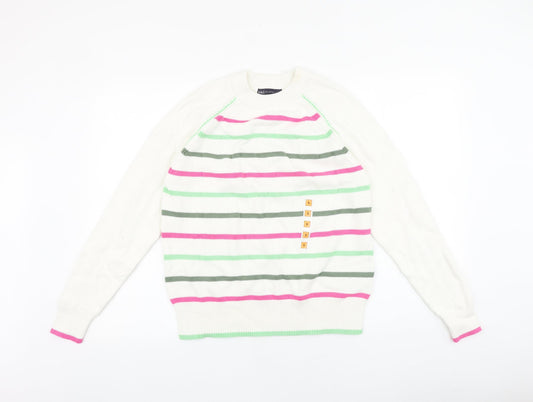 Womens UK Size S Marks and Spencer White Pullover Jumper