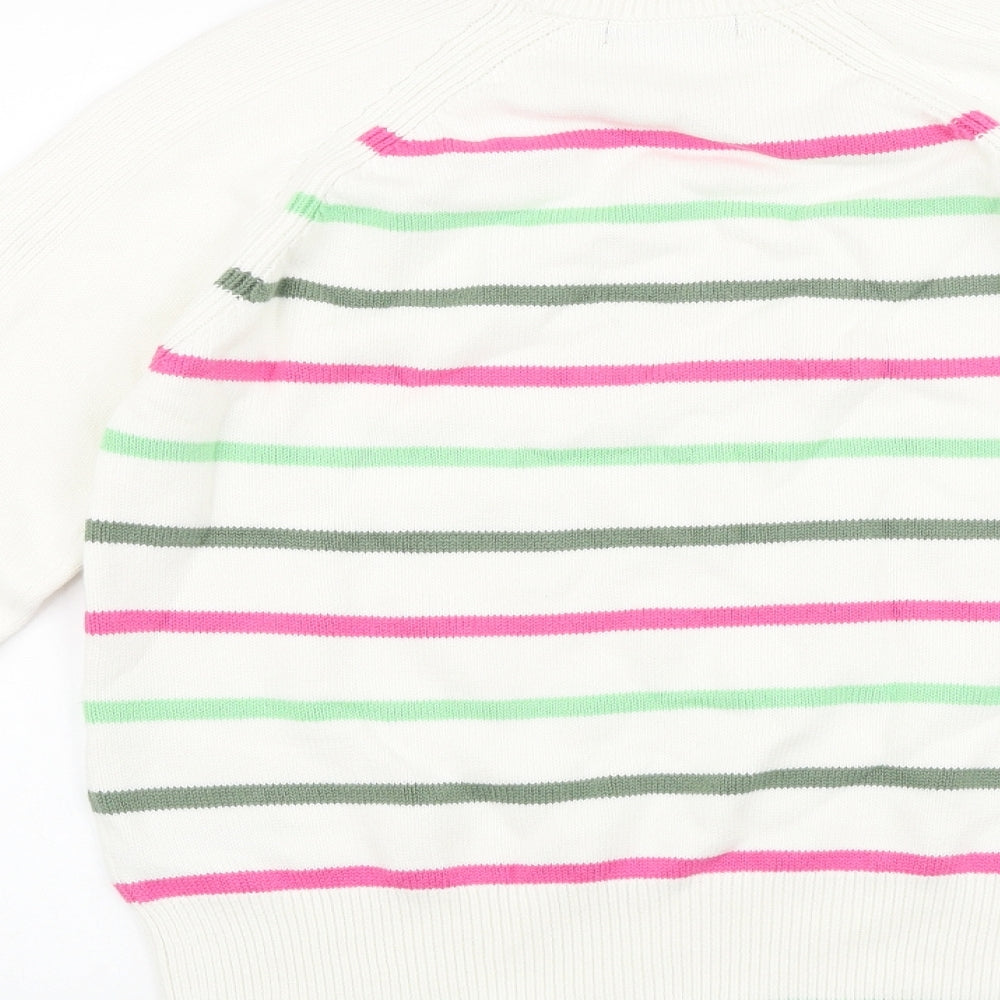 Womens UK Size S Marks and Spencer White Pullover Jumper