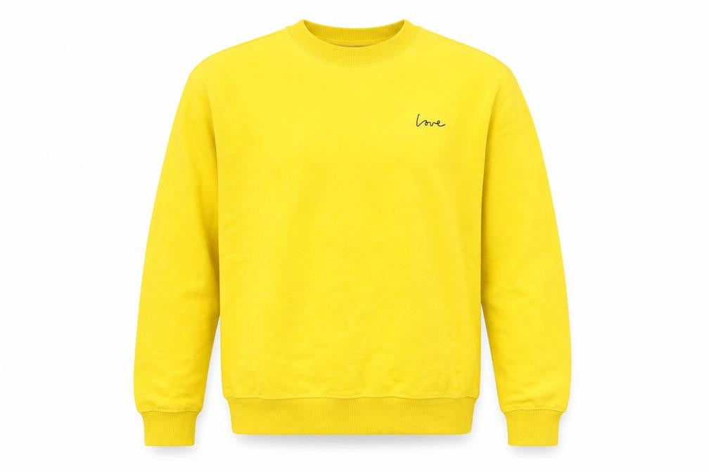 Mens UK Size M H&M Yellow Pullover Sweatshirt