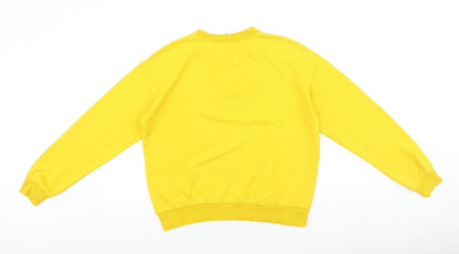 Mens UK Size M H&M Yellow Pullover Sweatshirt