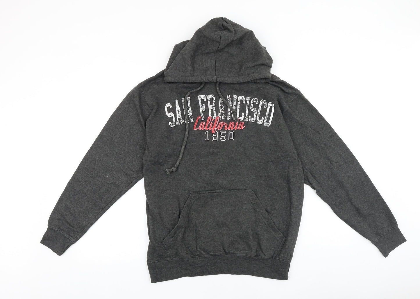 Point Sportswear Mens Grey Cotton Pullover Hoodie Size M - San Francisco