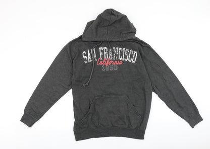 Point Sportswear Mens Grey Cotton Pullover Hoodie Size M - San Francisco