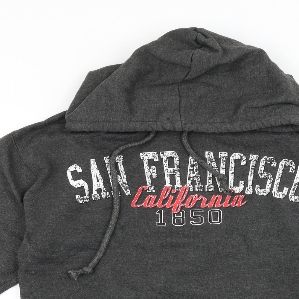 Point Sportswear Mens Grey Cotton Pullover Hoodie Size M - San Francisco