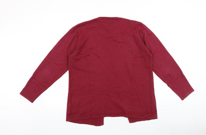 Womens UK Size S Bonmarché Red Cardigan Jumper