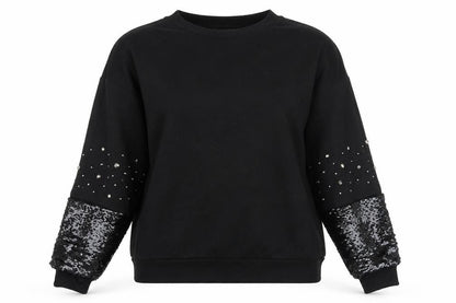 Primark Womens Black Cotton Pullover Sweatshirt Size XS Pullover