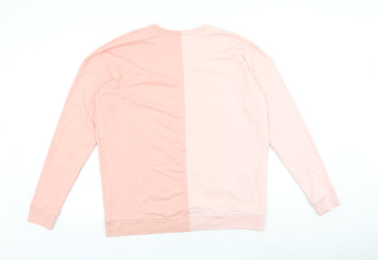 In the Style Womens Pink Striped 100% Cotton Pullover Sweatshirt Size 8 Pullover