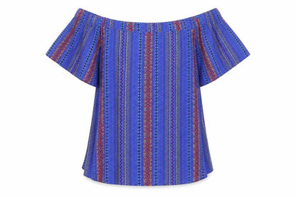 Womens UK Size 8 New Look Blue Basic Blouse