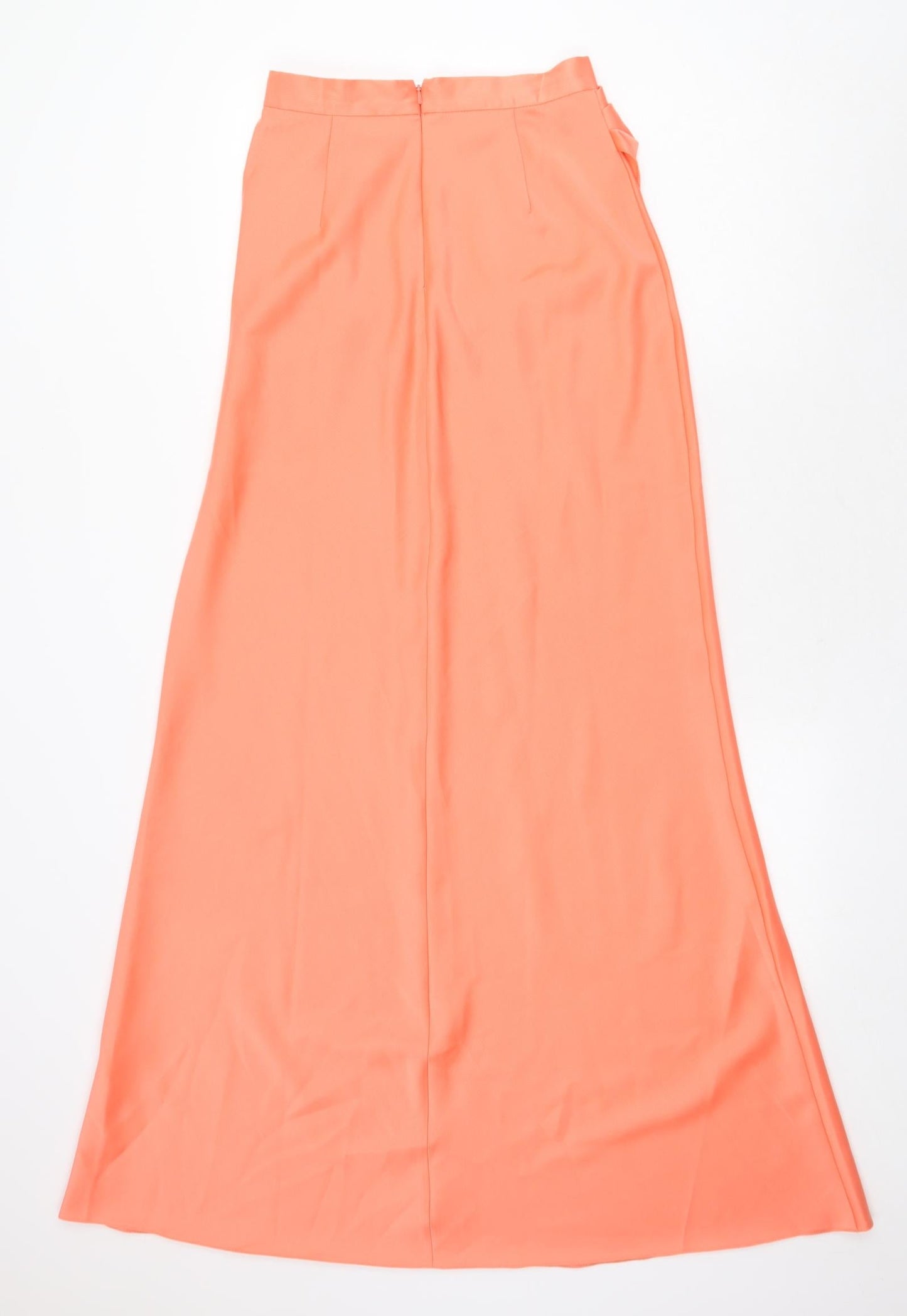 ASOS Womens Pink Polyester A-Line Size 8 Off the Shoulder Zip - Pleat Detail
