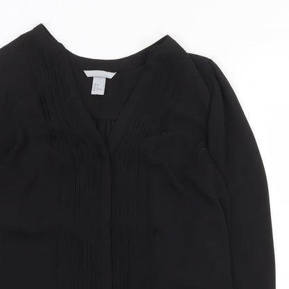 Womens UK Size 8 H&M Black Basic Blouse