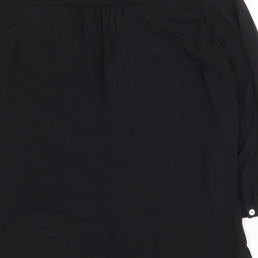 Womens UK Size 8 H&M Black Basic Blouse