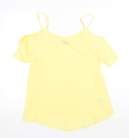Womens UK Size 12 Peacocks Yellow Basic Tank