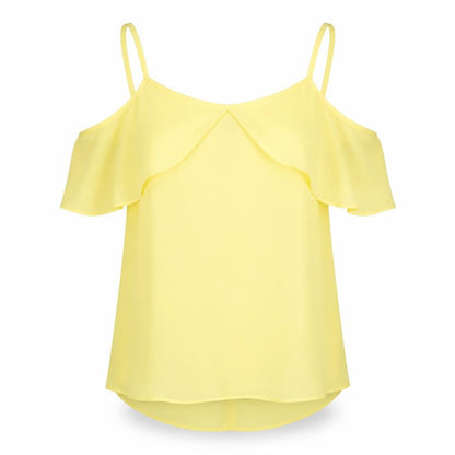 Womens UK Size 12 Peacocks Yellow Basic Tank