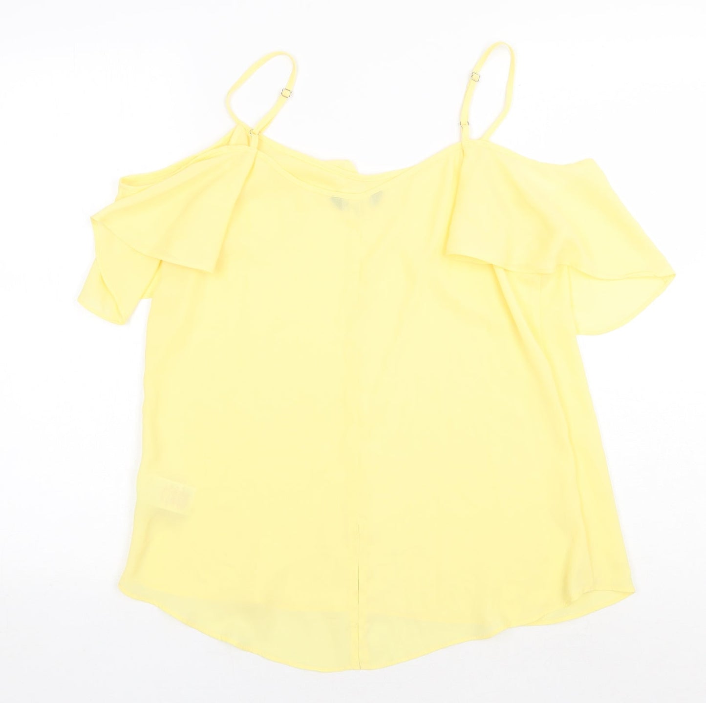 Womens UK Size 12 Peacocks Yellow Basic Tank
