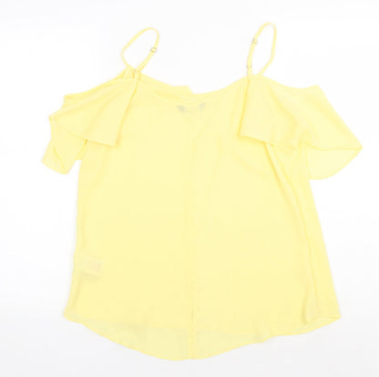 Womens UK Size 12 Peacocks Yellow Basic Tank