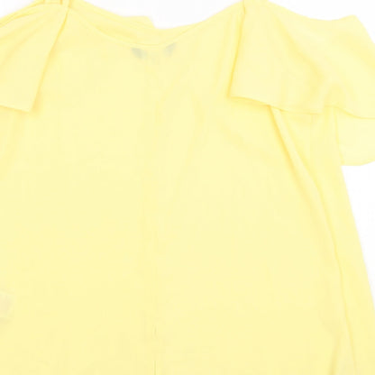 Womens UK Size 12 Peacocks Yellow Basic Tank
