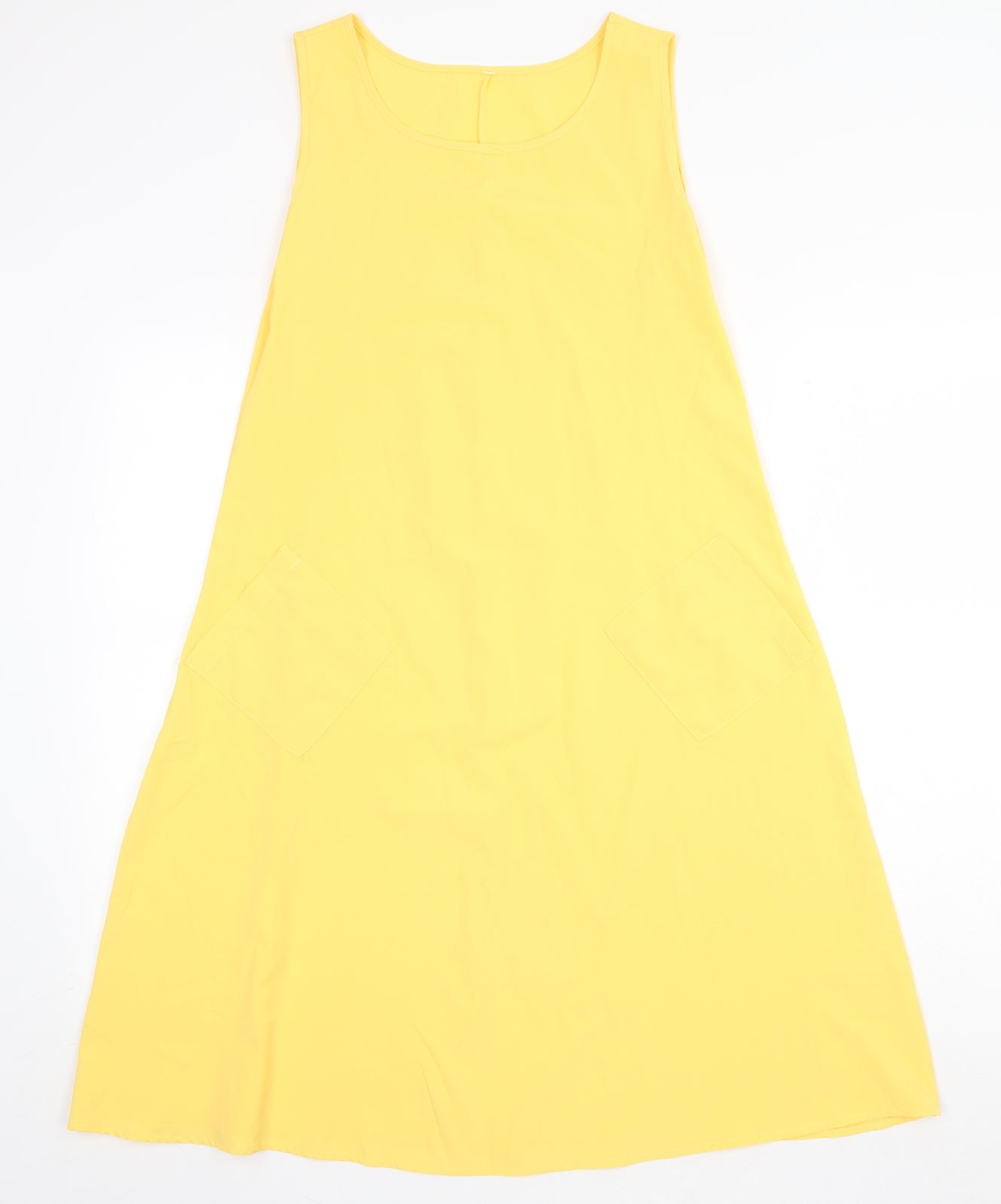 Preworn Womens Yellow Polyester A-Line Size S Scoop Neck Pullover