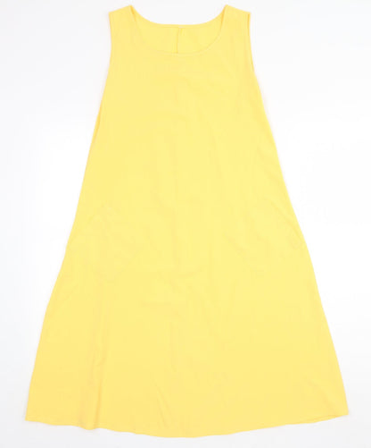 Preworn Womens Yellow Polyester A-Line Size S Scoop Neck Pullover