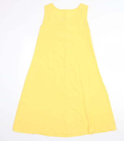 Preworn Womens Yellow Polyester A-Line Size S Scoop Neck Pullover