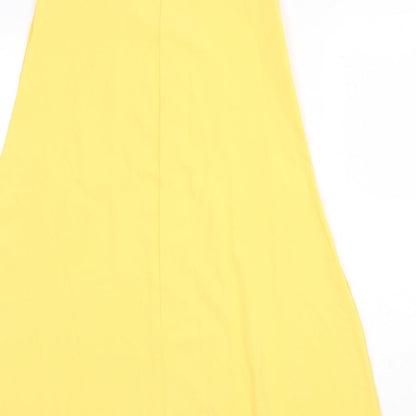 Preworn Womens Yellow Polyester A-Line Size S Scoop Neck Pullover