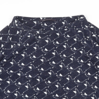 Womens UK Size 12 Marks and Spencer Blue Basic Blouse