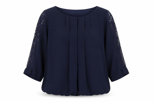 Womens UK Size S Apricot Blue Basic Blouse