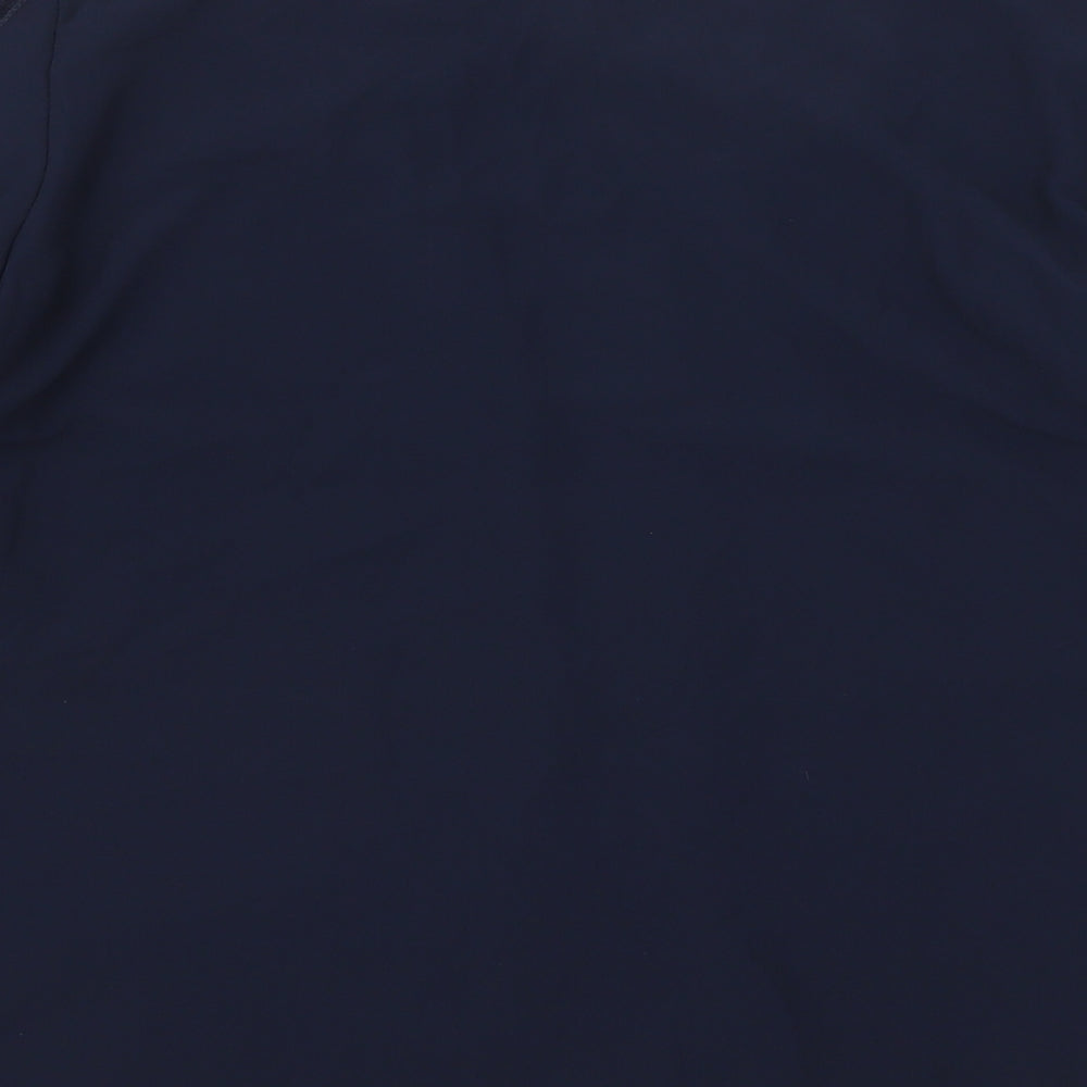 Womens UK Size S Apricot Blue Basic Blouse